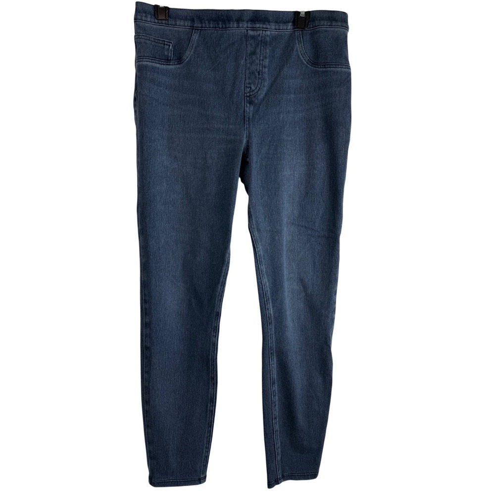 Spanx Jean-ish Ankle‎ Leggings Medium Wash Denim Pull On Blue XL 20018R